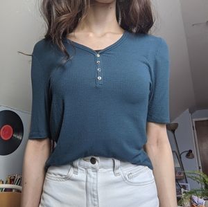 Half Sleeve Ribbed Shirt